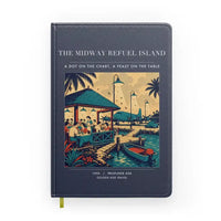 Thumbnail for VINTAGE G4309 - The Midway Refuel Island - Designed Notebooks design on navyblue