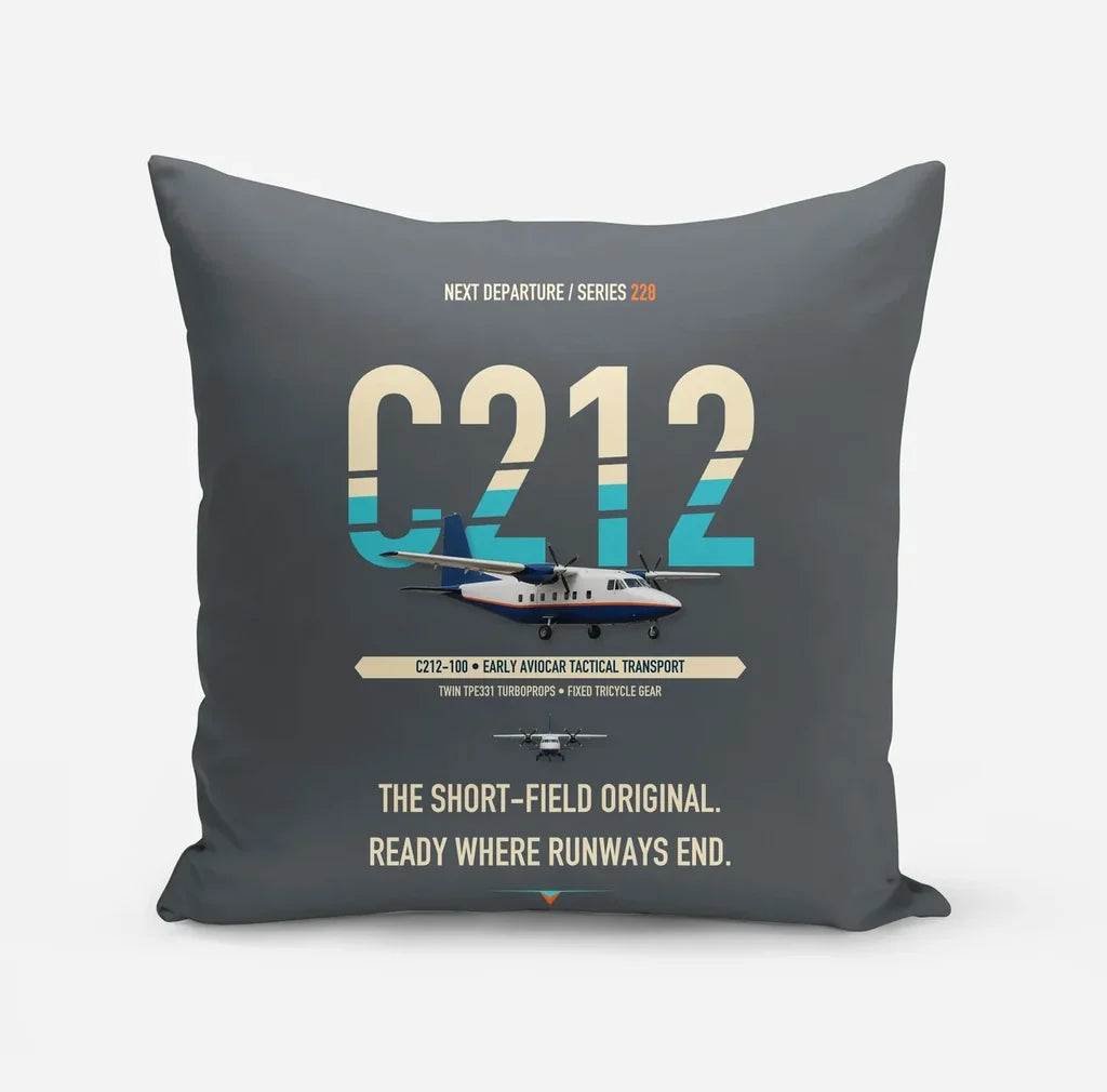 CASA C-212-100 Aviocar design on gray pillow
