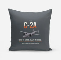 Thumbnail for C-2A Greyhound design on gray pillow