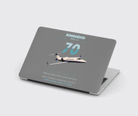 Thumbnail for Bombardier Learjet 70 design on gray MacBook case