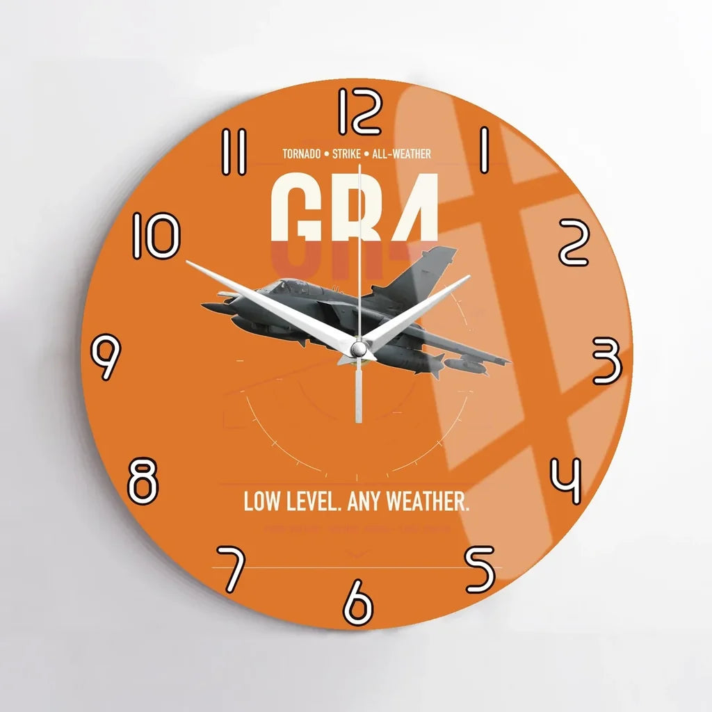 Panavia Tornado GR4 design on orange no frame wall clock