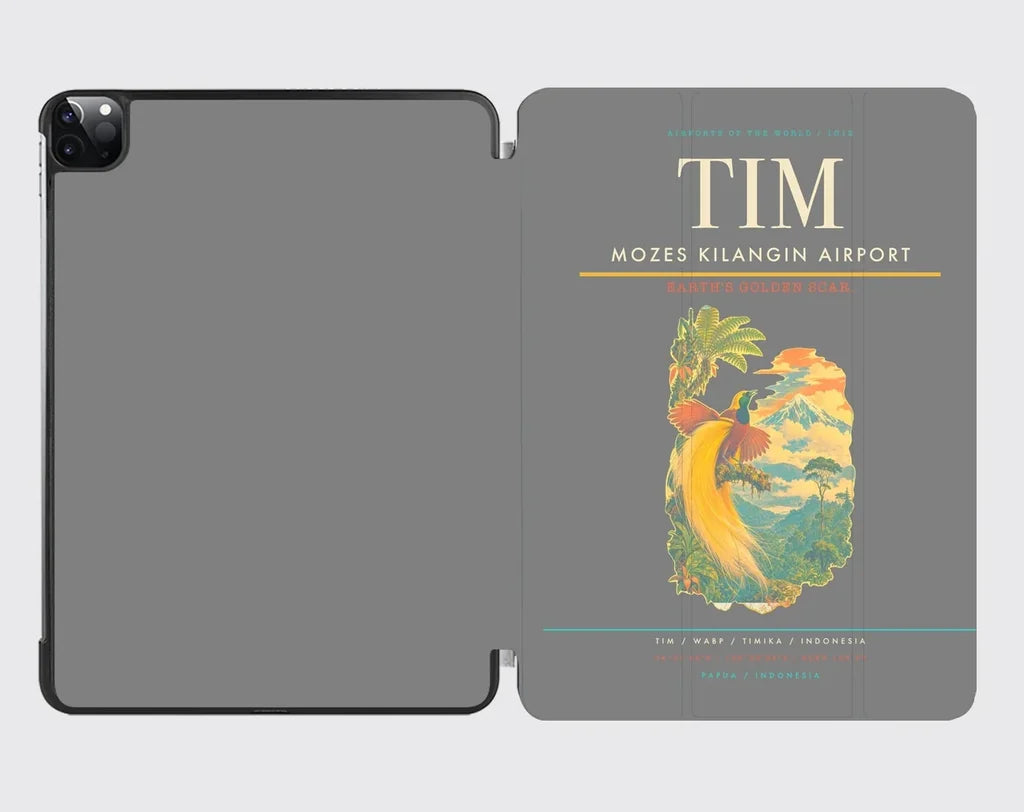 Mozes Kilangin Airport (TIM) design on gray ipad tablet case