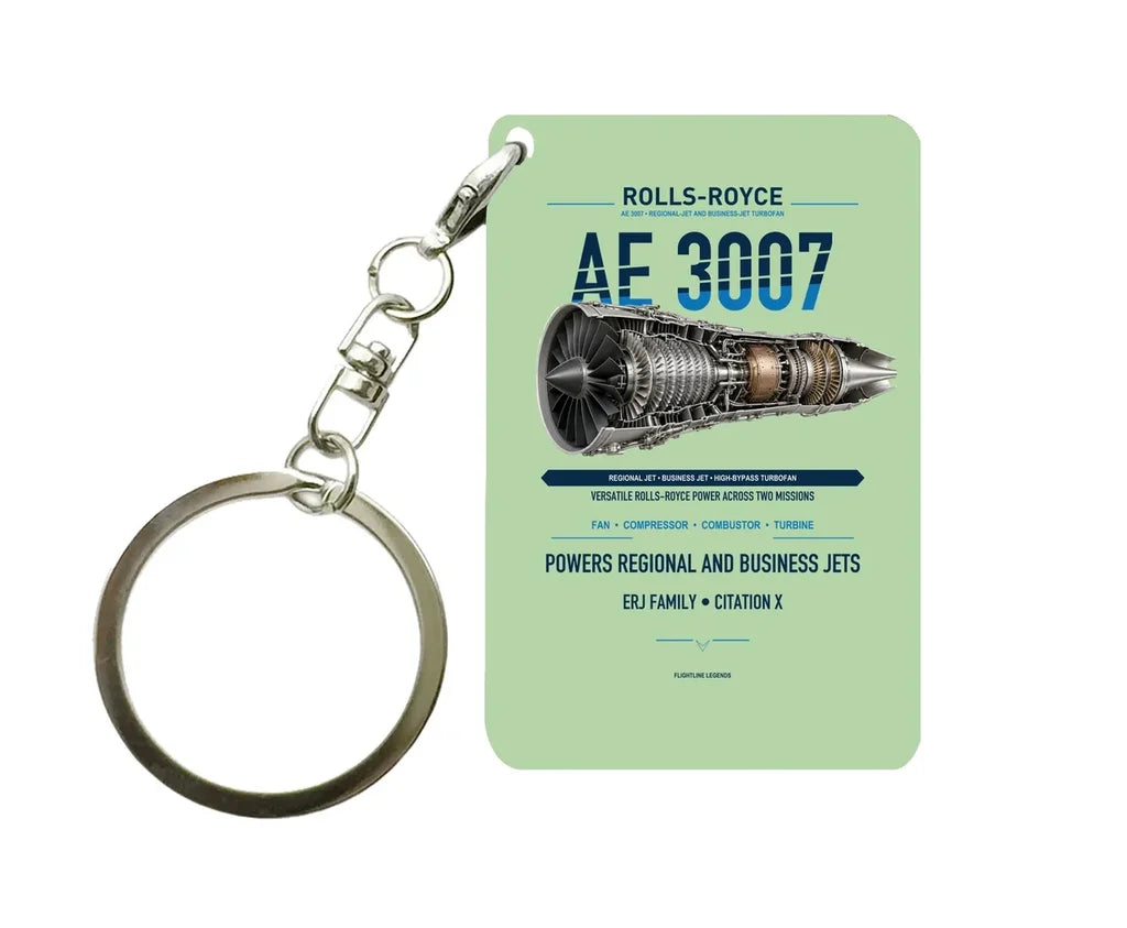 AE 3007 Key Chain design on light green key chain