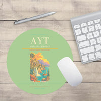 Thumbnail for Antalya Airport AYT Mouse-Pad Round - Light Green