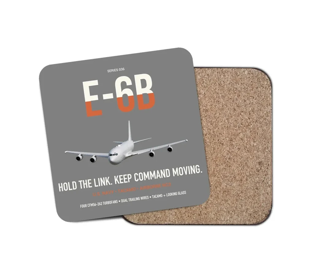 E-6B Mercury design on gray 1 piece coaster