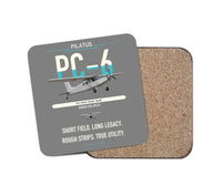 Thumbnail for Pilatus PC-6 Porter design on gray 1 piece coaster