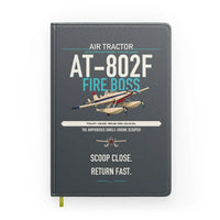 Thumbnail for Air Tractor AT-802F Fire Boss design on gray notebook