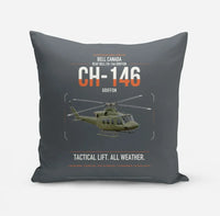 Thumbnail for Bell Canada CH-146 Griffon design on gray pillow