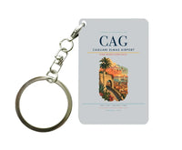 Thumbnail for Cagliari Elmas Airport (CAG) design on light gray key chain