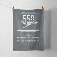Thumbnail for Cessna Citation 550 - Citation II design on gray towel