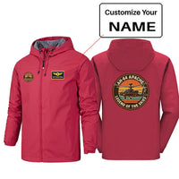 Thumbnail for Retro Apache AH-64 Designed Rain Jackets & Windbreakers - view 11