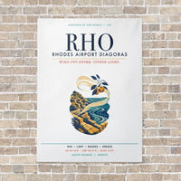 Thumbnail for Rhodes Airport Diagoras RHO vertical canvas print - no frame - white background