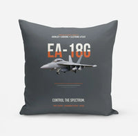 Thumbnail for EA-18G Growler Control The Spectrum design on gray pillow