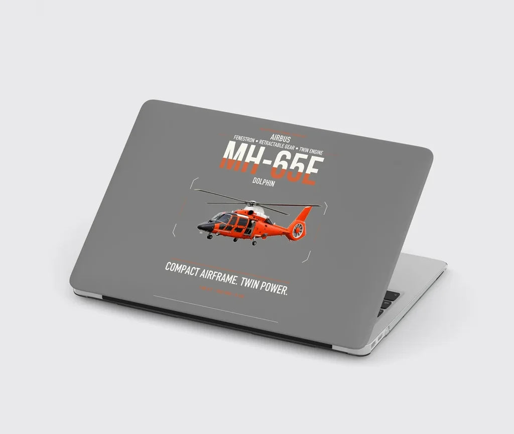 Airbus MH-65E Dolphin design on gray MacBook case