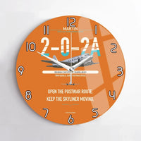 Thumbnail for Martin 2-0-2A design on orange no frame wall clock