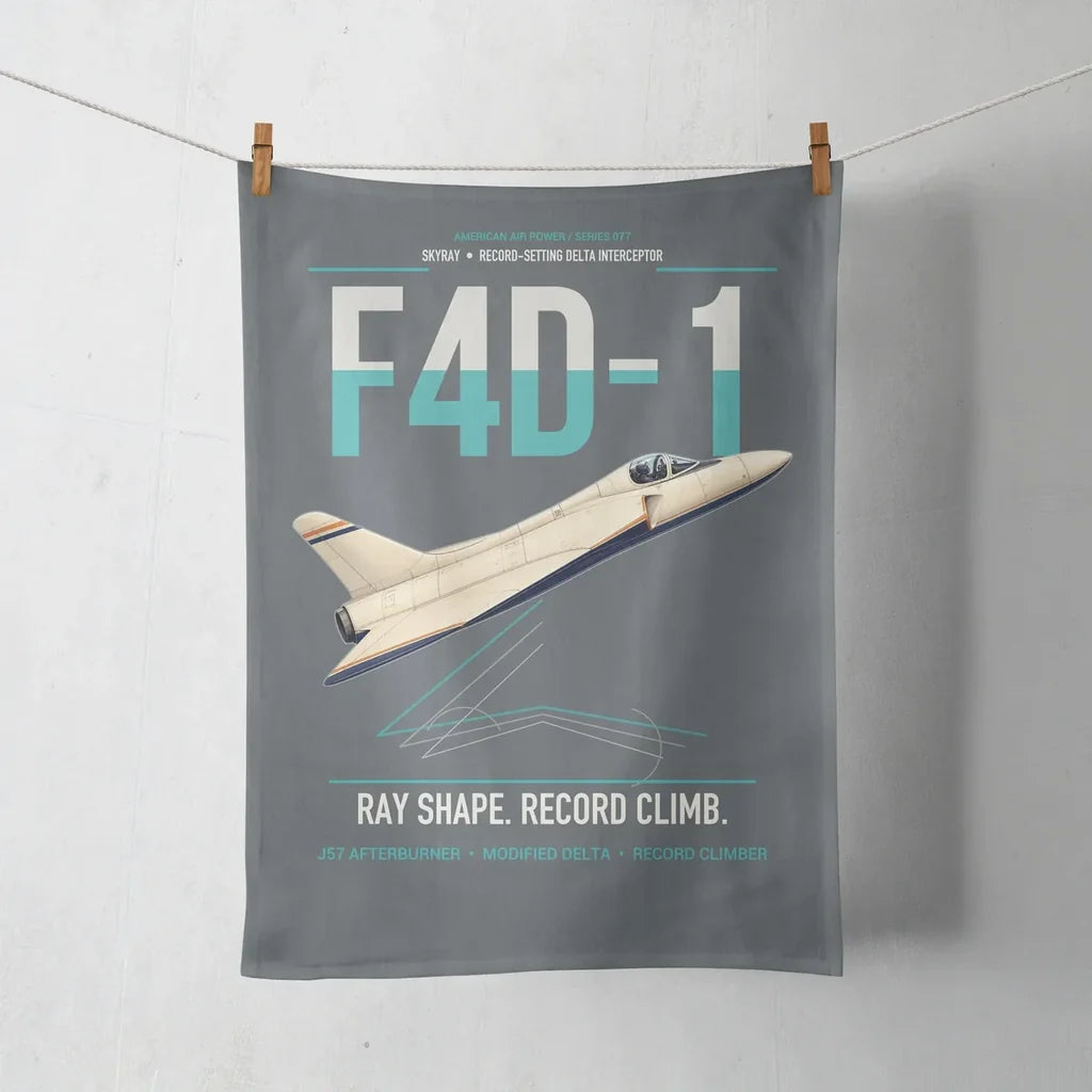 F4D-1 Skyray design on gray towel