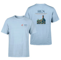 Thumbnail for Helena Regional Airport (HLN) design printed on light blue double-side t-shirt