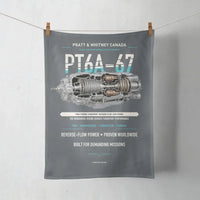 Thumbnail for PT6A-67 design on gray towel