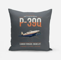 Thumbnail for P-39Q Airacobra design on gray pillow