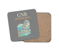 Thumbnail for Grenoble-Isère Airport (GNB) design on gray 1 piece coaster