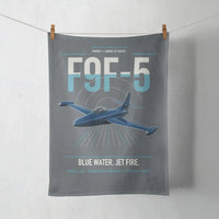 Thumbnail for F9F-5 Panther design on gray towel