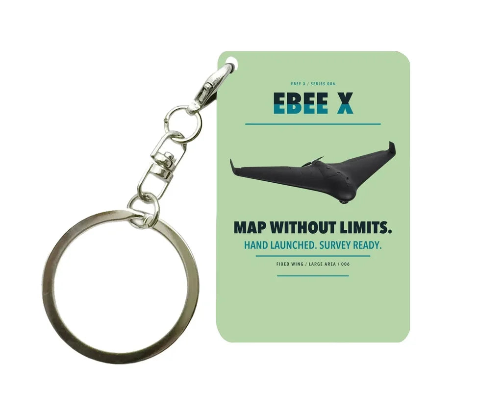 AgEagle eBee X Key Chain design on light green key chain