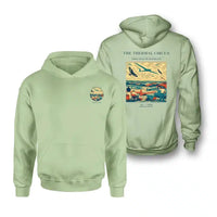 Thumbnail for VINTAGE G4474 - The Thermal Circus - Double-Side Hoodie design on lightgreen double side