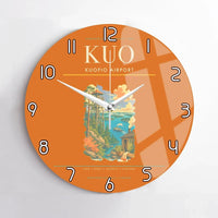 Thumbnail for Kuopio Airport (KUO) design on orange no frame wall clock