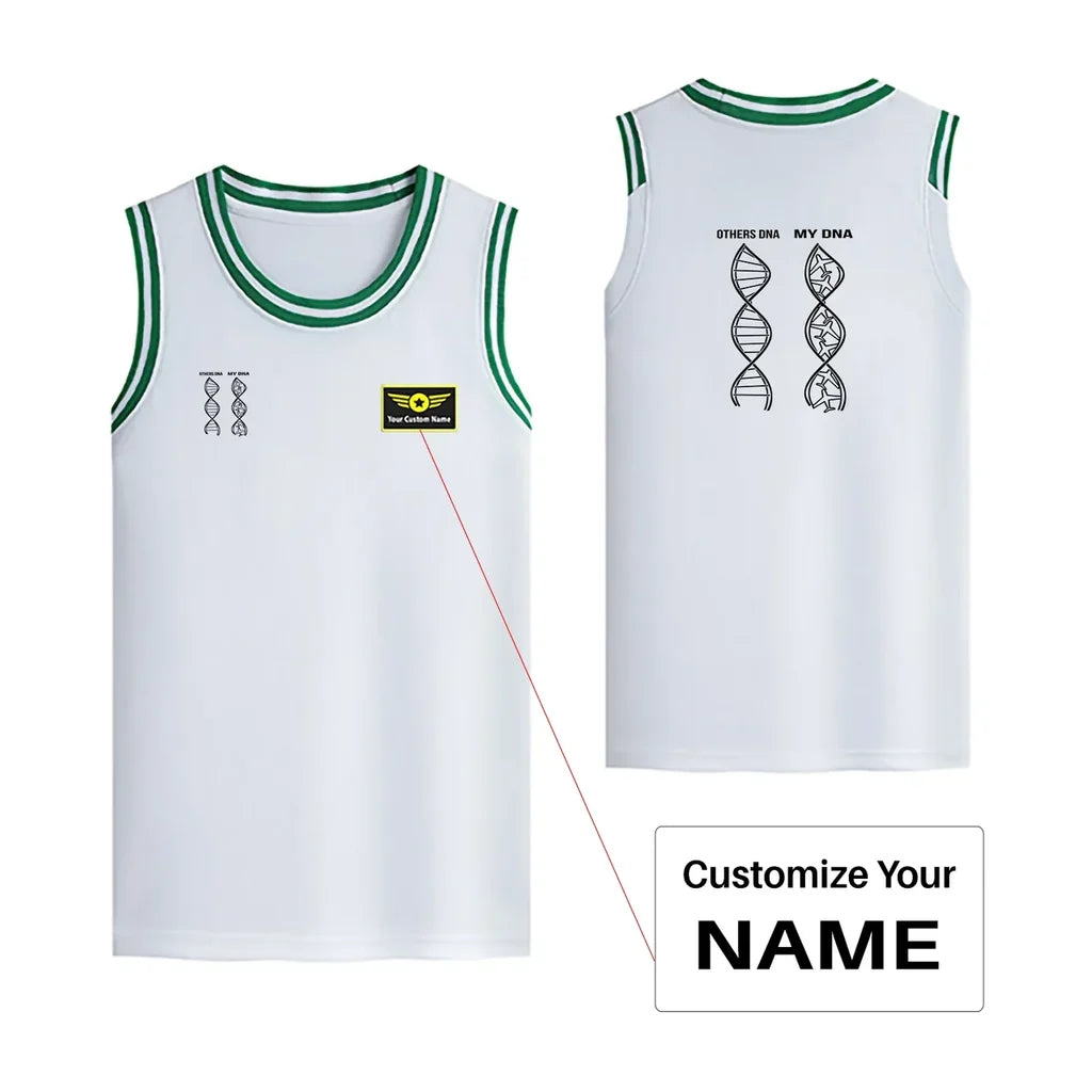 Aviation DNA Designed Basketball Style Sports Tank Tops - view 11