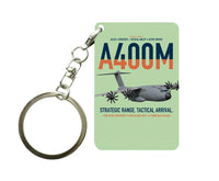 Thumbnail for Airbus A400M Atlas design on light green designed key chain, double-side print