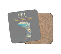Thumbnail for Manas International Airport (FRU) design on gray 1 piece coaster