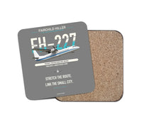 Thumbnail for Fairchild Hiller FH-227B design on gray 1 piece coaster