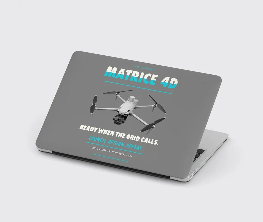 DJI Matrice 4D design on gray MacBook case