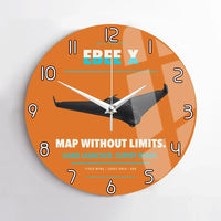Thumbnail for AgEagle eBee X design on orange no frame wall clock