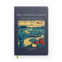 Thumbnail for VINTAGE G4178 - The Tailwheel School - Designed Notebooks design on navyblue