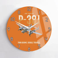 Thumbnail for P-38J Lightning design on orange no frame wall clock