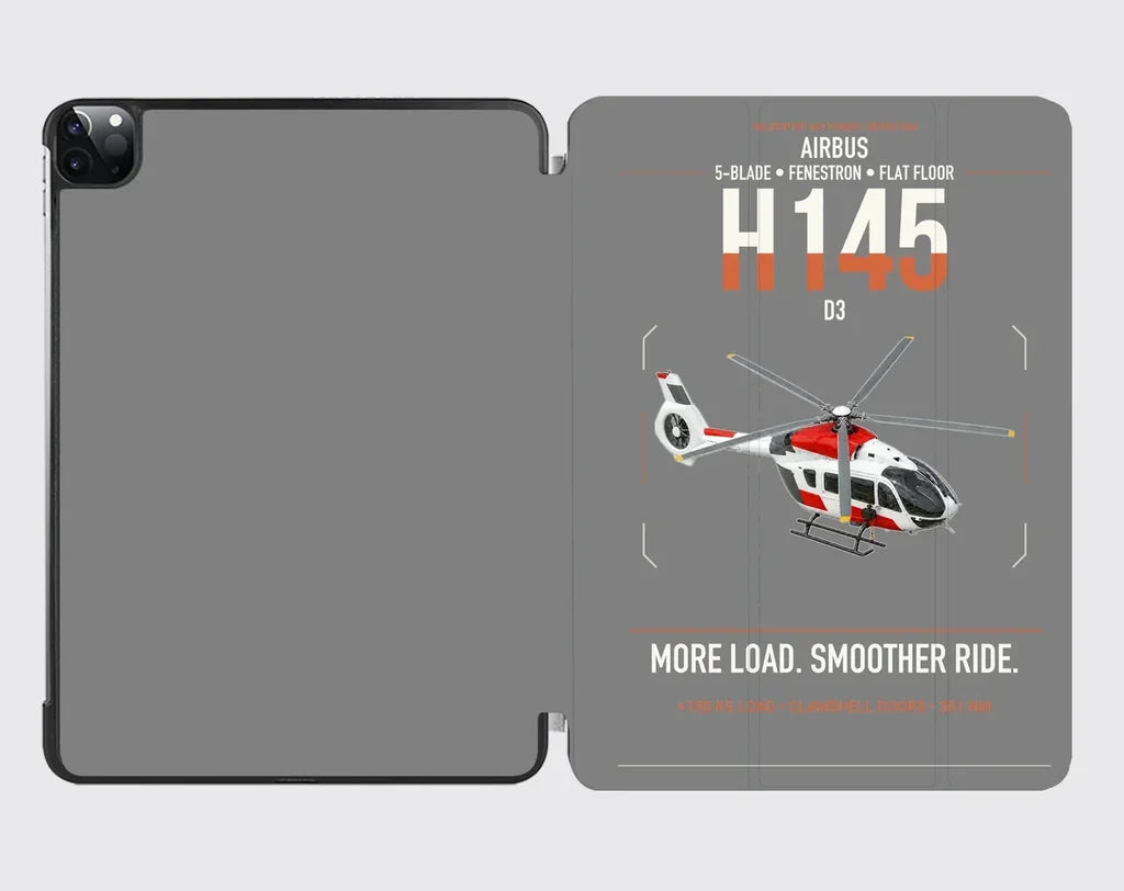 Airbus H145 D3 design on gray ipad tablet case