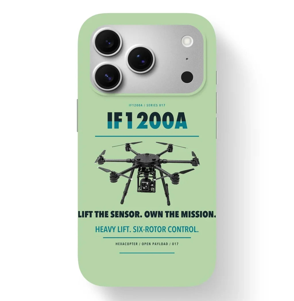 Inspired Flight IF1200A Case design on light green iphone case