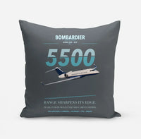 Thumbnail for Bombardier Global 5500 design on gray pillow