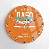 Thumbnail for Diamond DA50 RG design on orange no frame wall clock