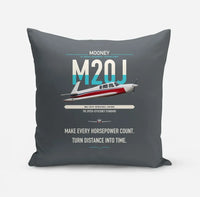 Thumbnail for Mooney M20J 201 design on gray pillow