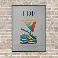 Thumbnail for Martinique Aimé Césaire International Airport FDF — Fort-de-France vertical canvas print - framed - light gray background