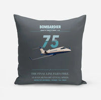 Thumbnail for Bombardier Learjet 75 Liberty design on gray pillow