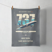Thumbnail for Boeing 737 MAX 9 design on gray towel