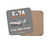 Thumbnail for E-7A Wedgetail design on gray 1 piece coaster