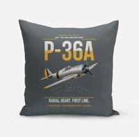 Thumbnail for P-36A Hawk design on gray pillow