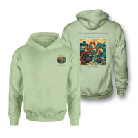 Thumbnail for VINTAGE G4435 - The Navigator's Retirement Globe - Double-Side Hoodie design on lightgreen double side