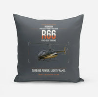 Thumbnail for Robinson R66 design on gray pillow