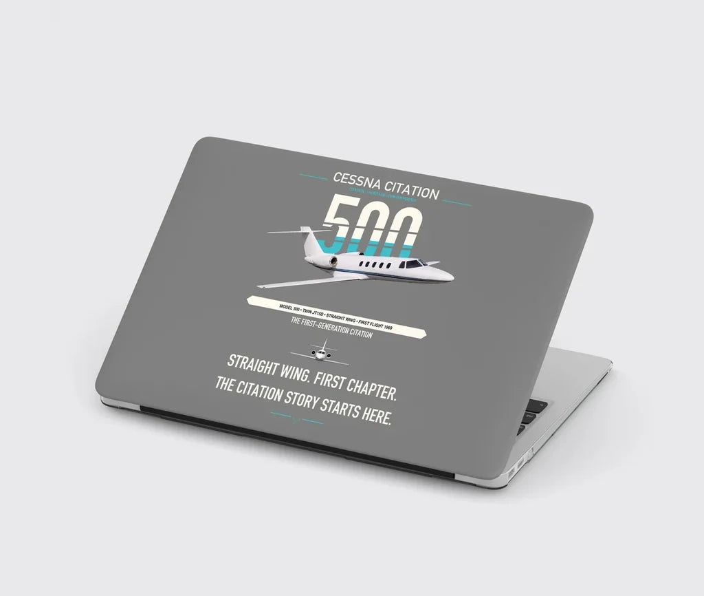 Cessna Citation 500 - Citation I design on gray MacBook case