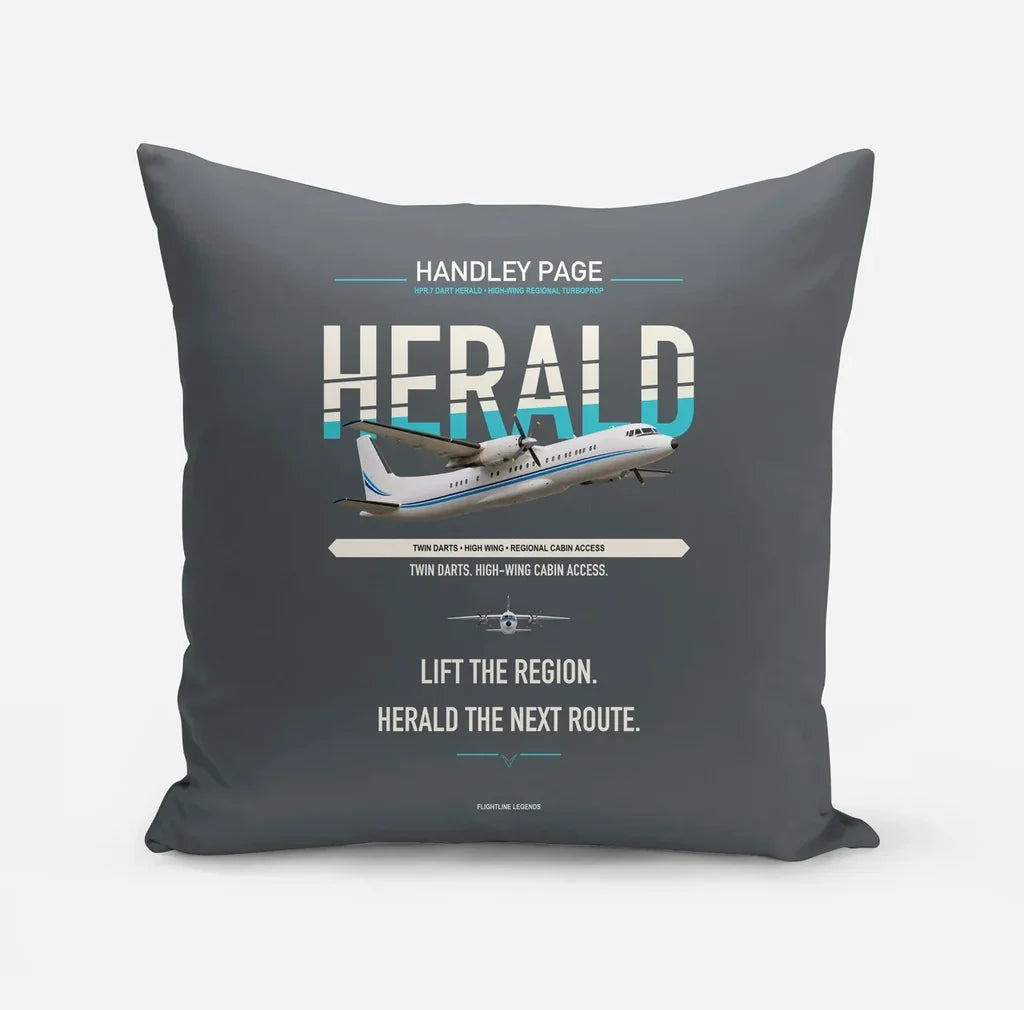 Handley Page HPR.7 Dart Herald design on gray pillow